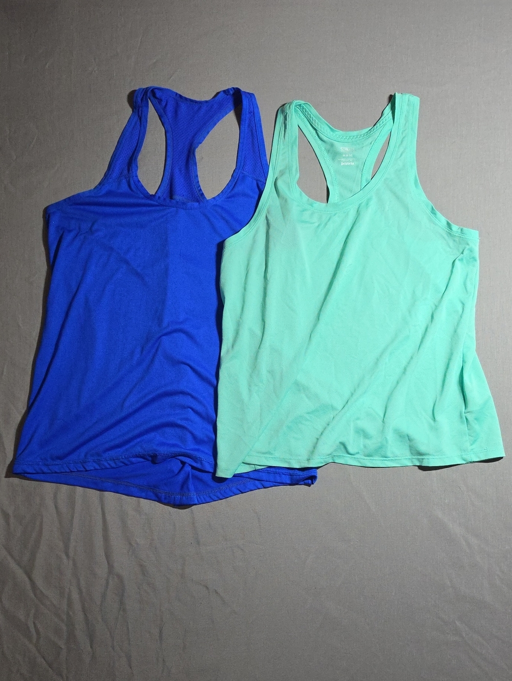Women’s Racerback Tank Tops - Blue & Mint. Sz Medium